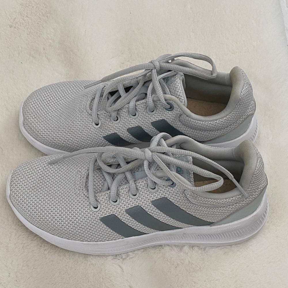 Adidas Light Gray Running Shoes. Like New. Size 6.5